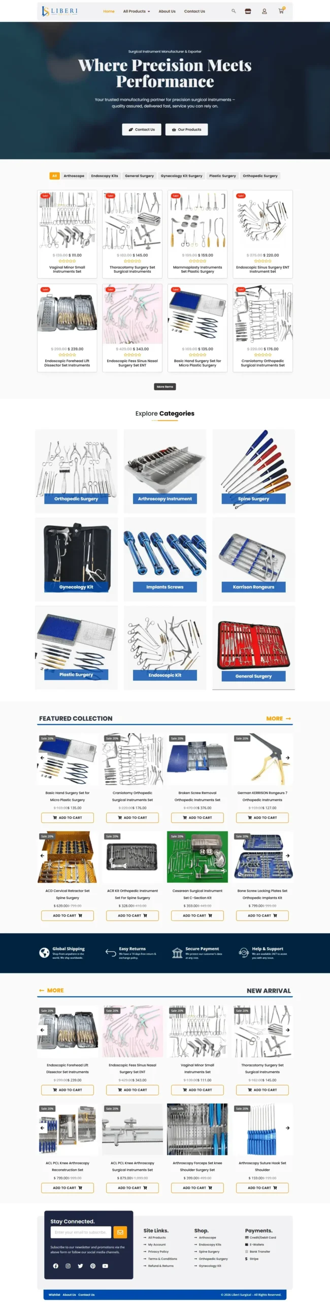 Liberi Surgical - Modern E-Commerce Solution