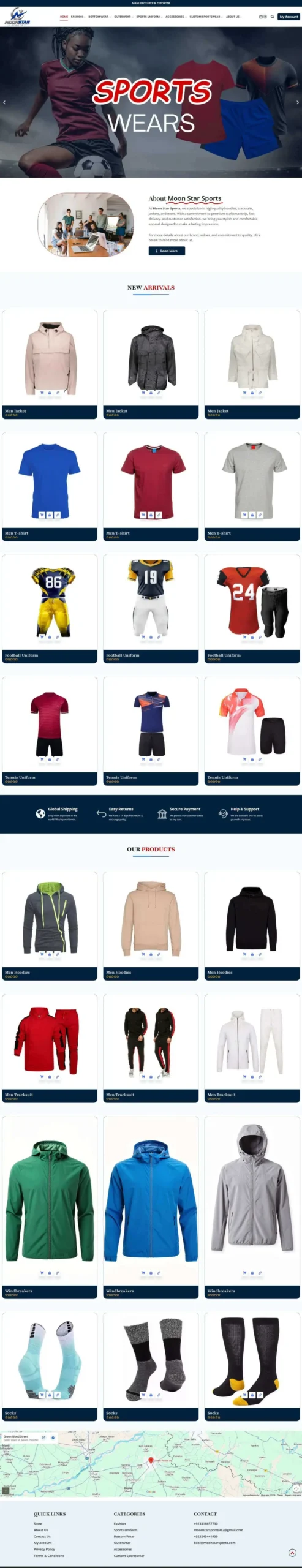 Moon Star Sports - Quotation-Based Export Website